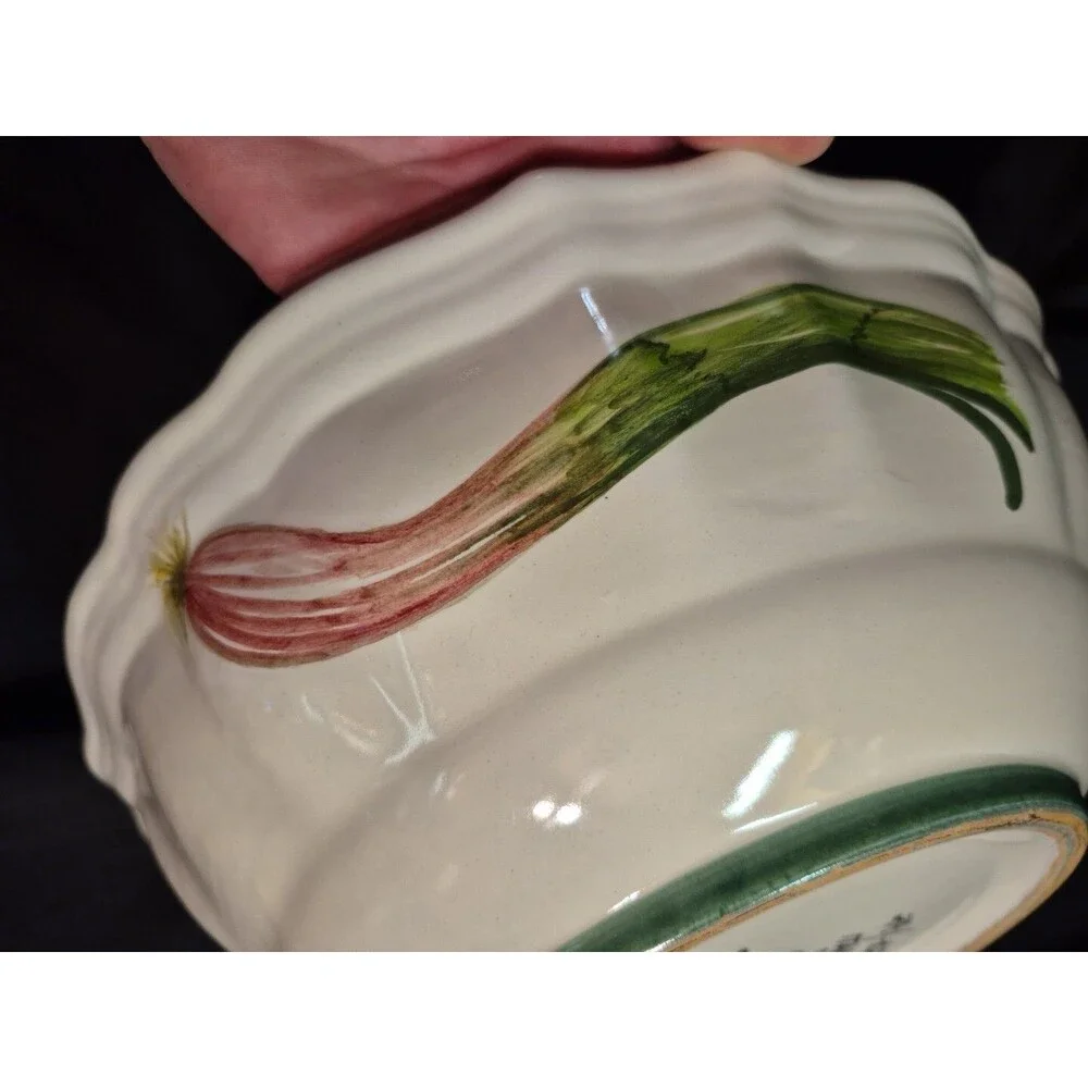 Cantagalli Italy Hand Painted Large Serving Bowl Artist Signed